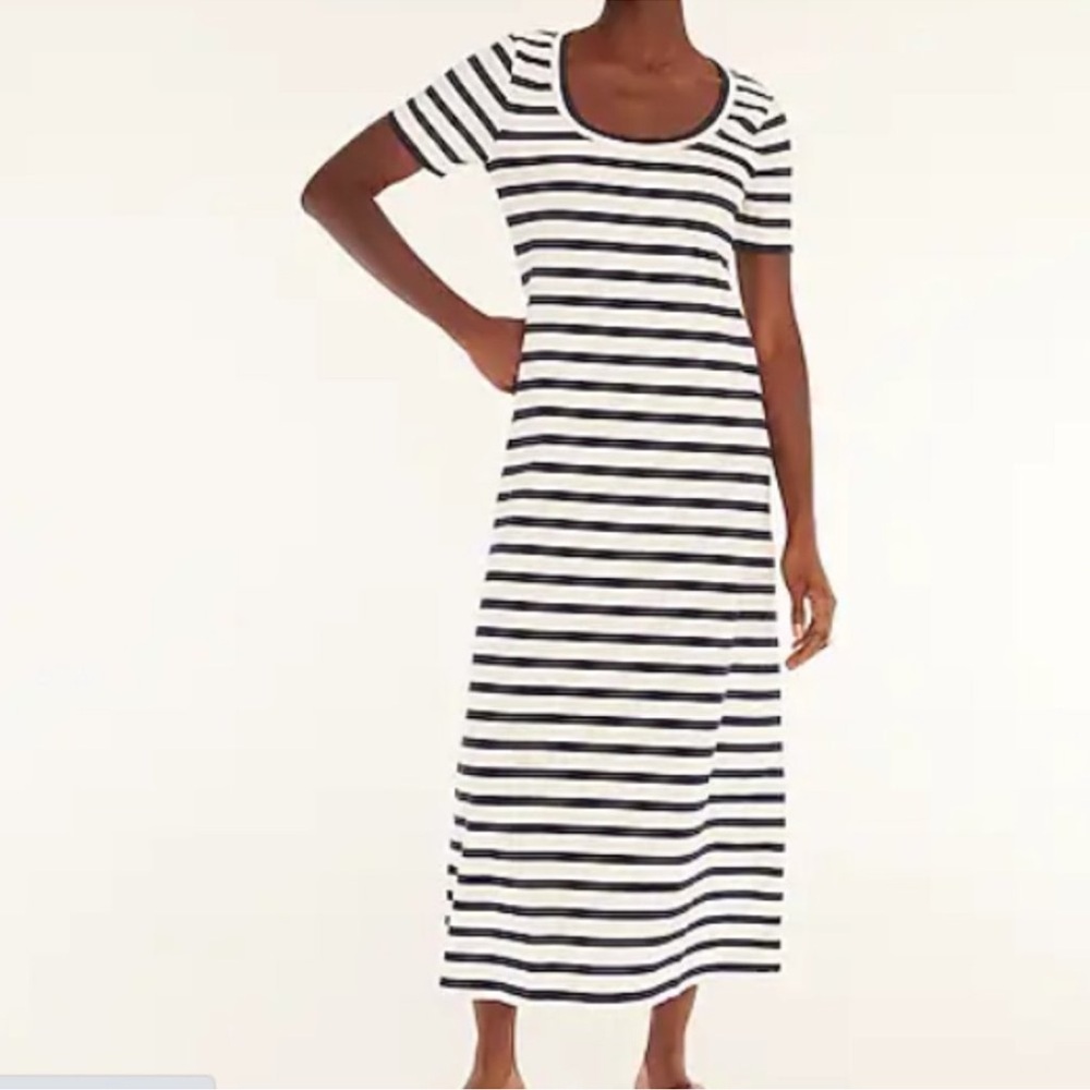 J. Crew Scoopneck Stripe Maxi Dress Small